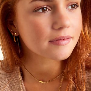 Stainless Steel Necklace with Double Chain and Charm h5 Picture4